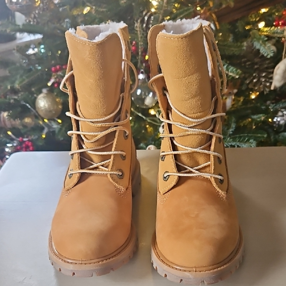 Timberland Women's Light Brown Combat Boots